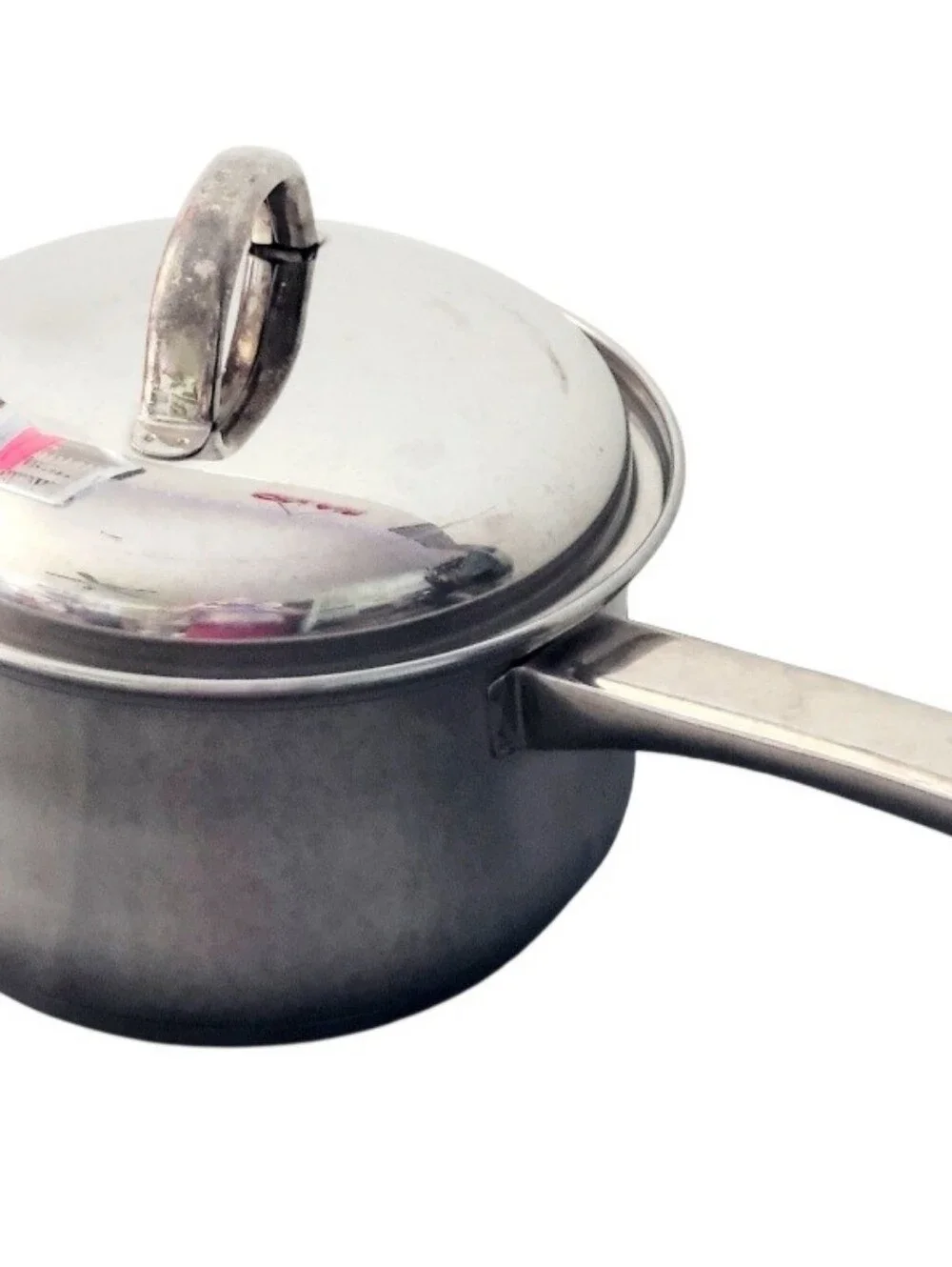 2 Quart Chef's Mark Cookware Stainless Steel Saucepan Bell-Shaped Body With Lid.